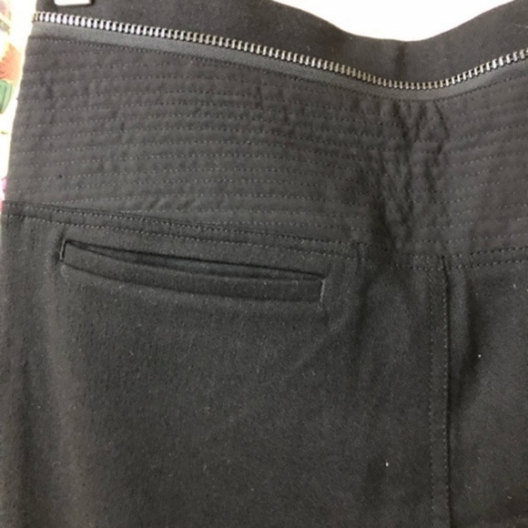 AllSaints Alloy Trouser Moto Zipper Flat Front Qui - Picture 7 of 8